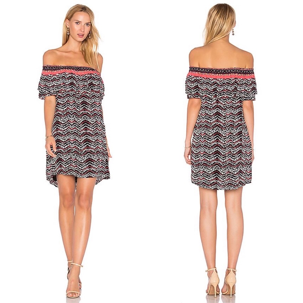 Sanctuary Stella Tribal Chevron Off Shoulder Dress